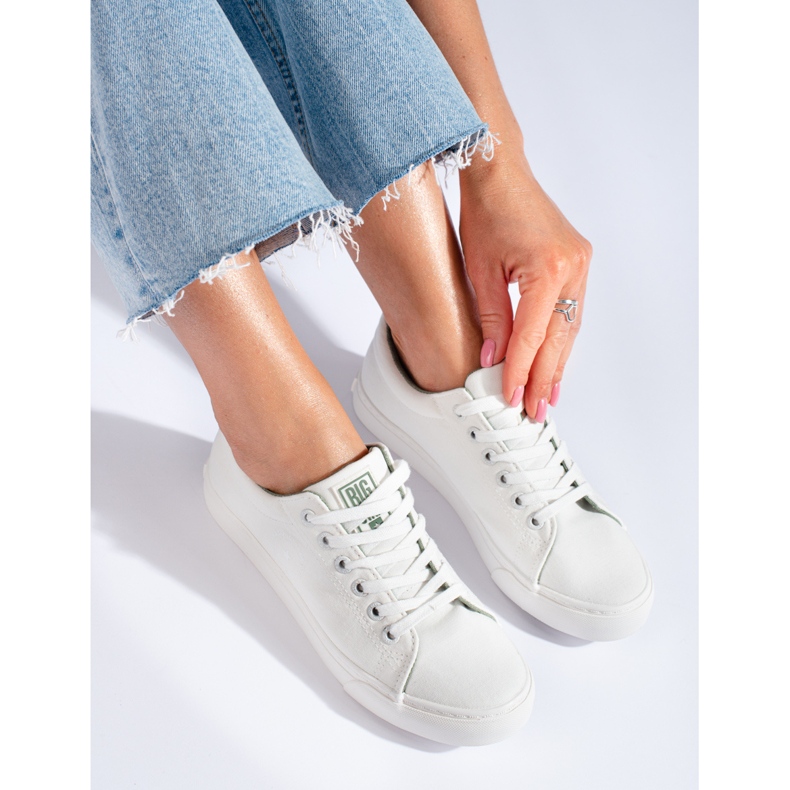 Women's white low sneakers Big Star LL274248 1