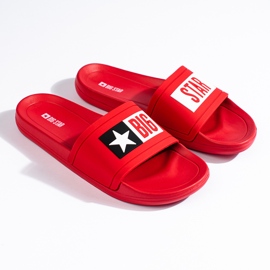 Red men's slippers Big Star DD174702 2 Red men's slippers Big Star DD174702 2