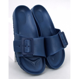 Romero D.BLUE rubber slides with a buckle 1