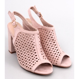 Noise Pink openwork heel sandals 1