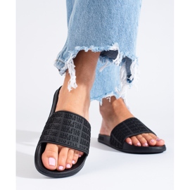 Women's black slippers LL274A147 Big Star 1