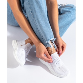 Women's textile sports shoes Shelovet white 1