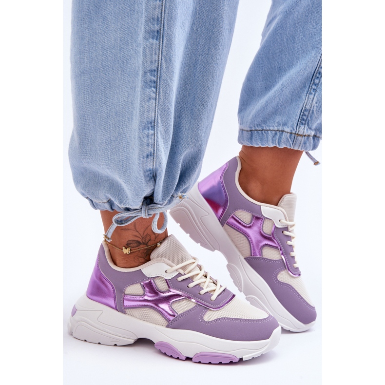 PS1 Women's Purple Cortes Lace-up Sneakers 2
