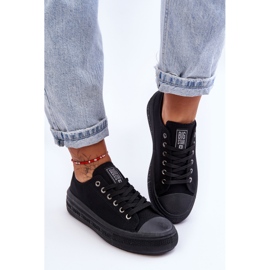 Women's Big Star Platform Sneakers LL274A176 Black 1