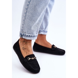 Women's Classic Suede Loafers Black Corinell 1