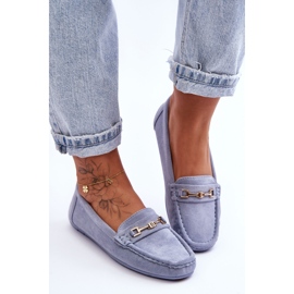 Women's Classic Suede Loafers Blue Corinell 1 Women's Classic Suede Loafers Blue Corinell 1