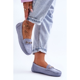 Women's Classic Suede Loafers Blue Corinell 2