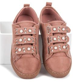Sergio Todzi Suede sneakers with rhinestones pink 1