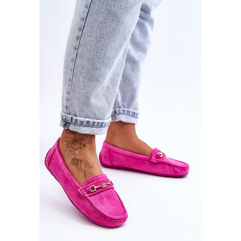 Women's Classic Suede Loafers Pink Corinell 1 Women's Classic Suede Loafers Pink Corinell 1