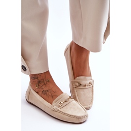 Women's Classic Suede Loafers Beige Corinell 2