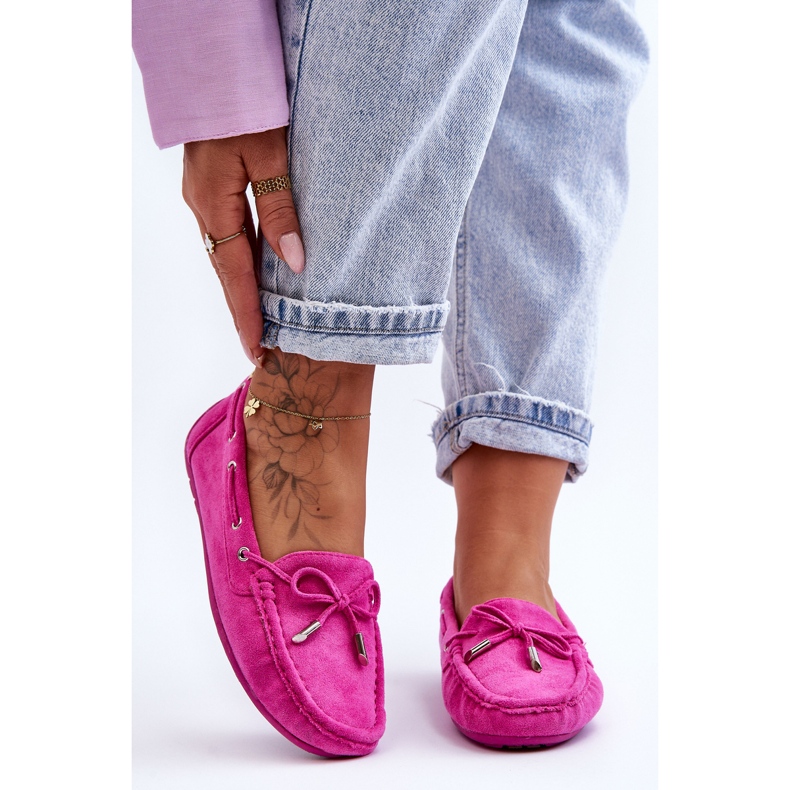 Women's Suede Loafers Pink Si Passione 2