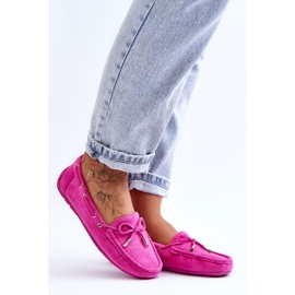 Women's Suede Loafers Pink Si Passione 1