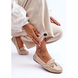 Women's Suede Loafers Beige Si Passione 1