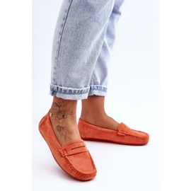 Women's Suede Loafers Orange Lenvie 1