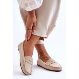 Women's Suede Loafers Beige Lenvie 2