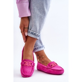Women's Fashionable Suede Loafers Pink Rabell 2 Women's Fashionable Suede Loafers Pink Rabell 2
