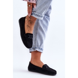 Women's Fashionable Suede Loafers Black Rabell 1 Women's Fashionable Suede Loafers Black Rabell 1
