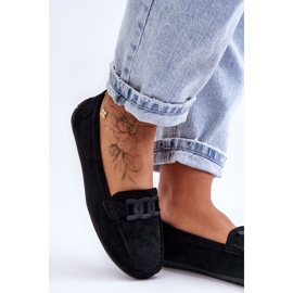 Women's Fashionable Suede Loafers Black Rabell 2 Women's Fashionable Suede Loafers Black Rabell 2