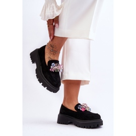 PS1 Women's Crystal Loafers Black Avril 1