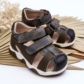Children's Velcro Sandals Dark Green Falcon 2