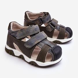 Children's Velcro Sandals Dark Green Falcon 1