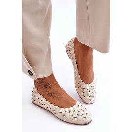 PE1 Openwork Glossy Ballerina Women's Beige Visionary 2 PE1 Openwork Glossy Ballerina Women's Beige Visionary 2