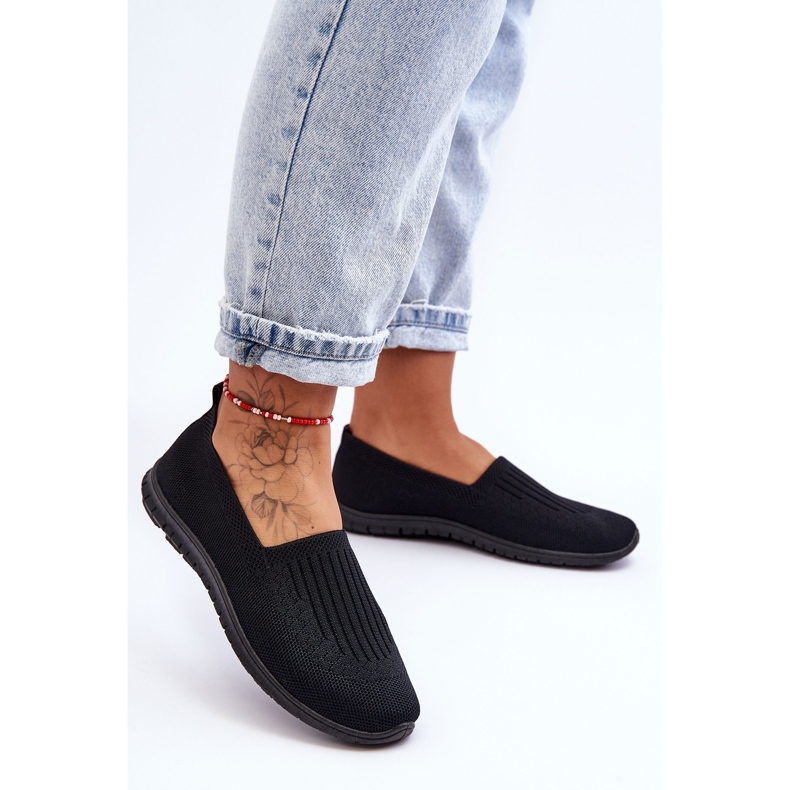 PE1 Women's Slip-On Sneakers Black Lento 1