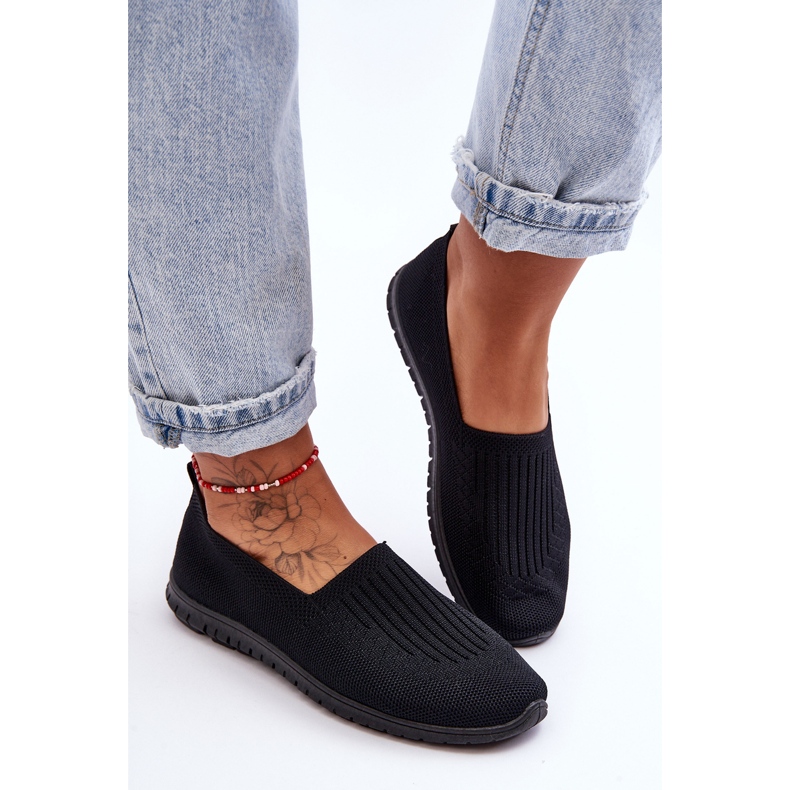 PE1 Women's Slip-On Sneakers Black Lento 2