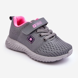 PE1 Children's Sport Shoes With Velcro Gray Brego grey 1