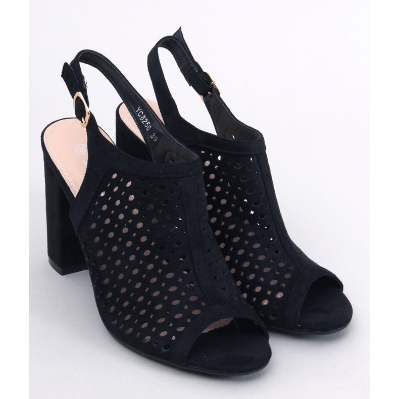 Noise Black openwork heel sandals 1