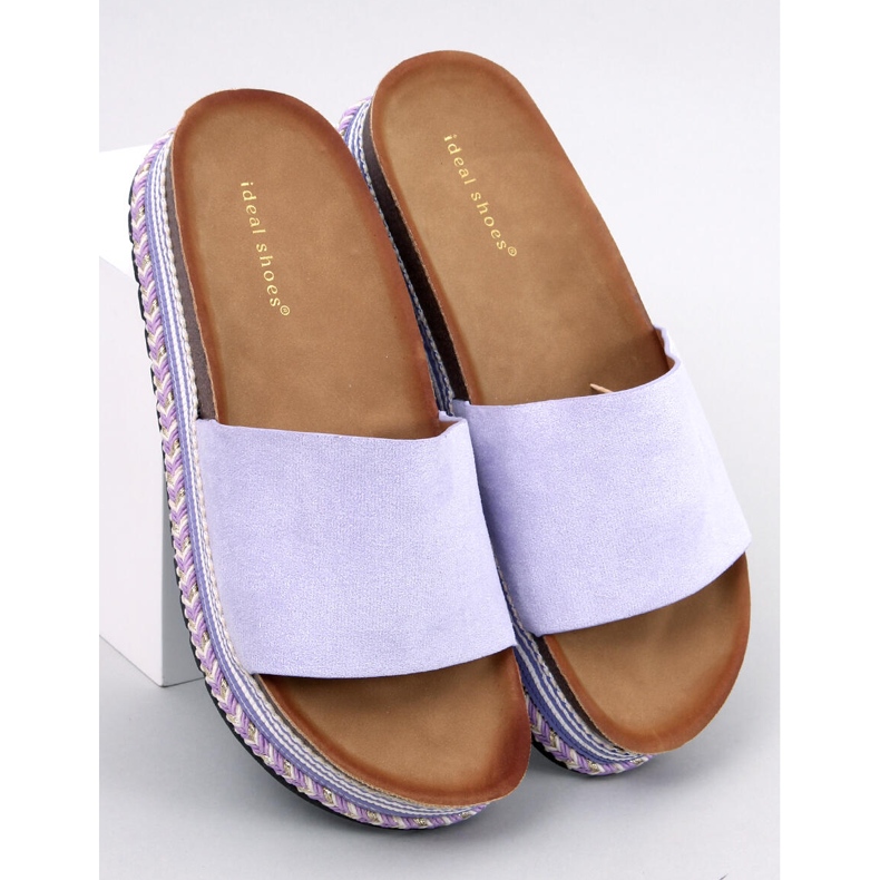 Demou Purple embellished sliders 1