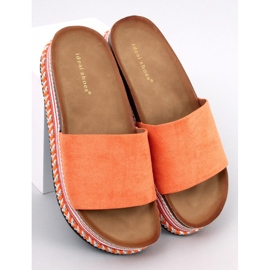Slippers with a decorated sole from Demou Orange 1