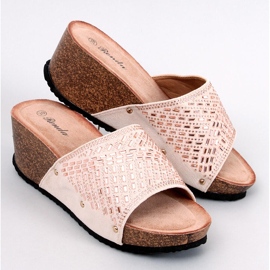 Greco Apricot wedge sandals beige 1