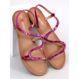 Adani Fuchsia crystal sandals pink 1
