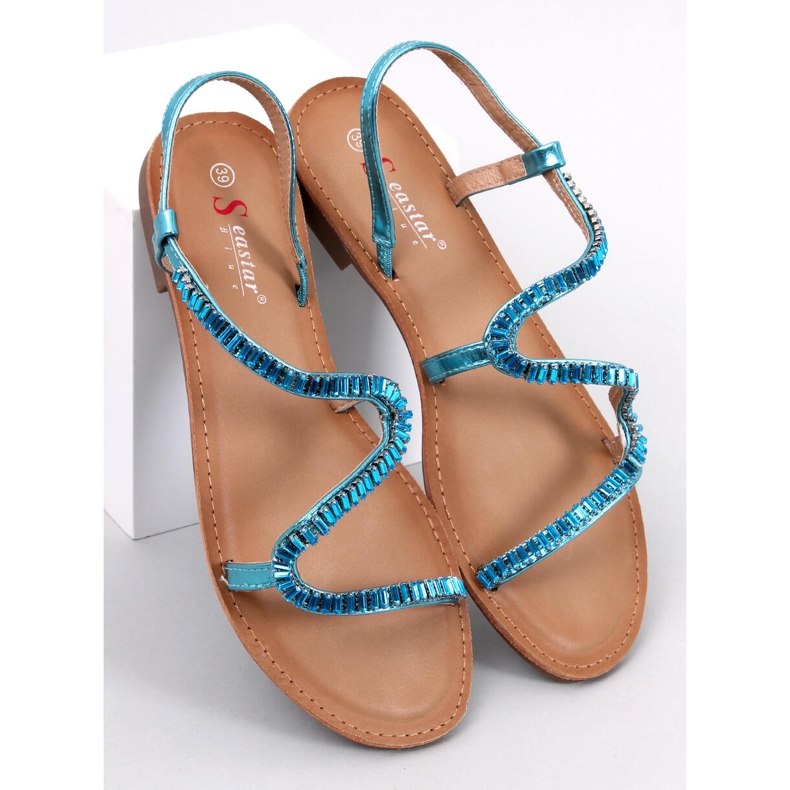 Adani Blue crystal sandals 1 Adani Blue crystal sandals 1