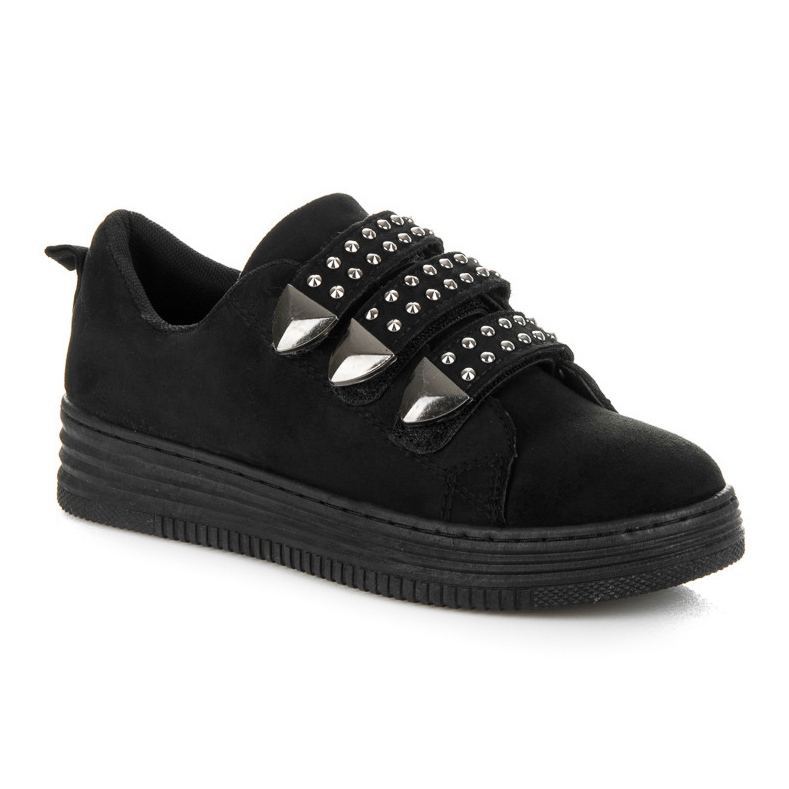 Bello Star Velcro suede sports sneakers black 1 Bello Star Velcro suede sports sneakers black 1