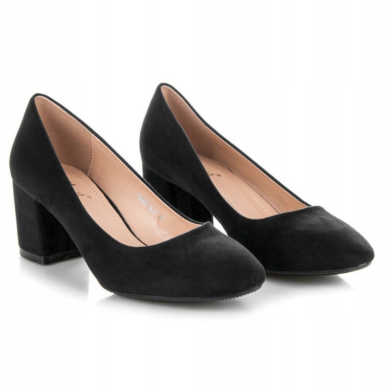Fama Suede Pumps On A Pillar black 1