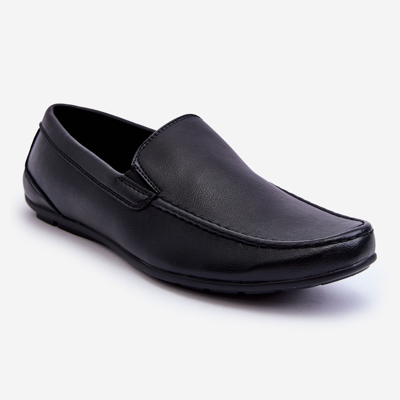Men's Leather Loafers Black Theo 1