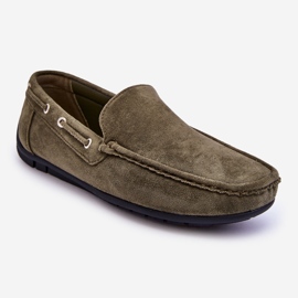 Men's Suede Slip-on Loafers Green Rayan 1 Men's Suede Slip-on Loafers Green Rayan 1