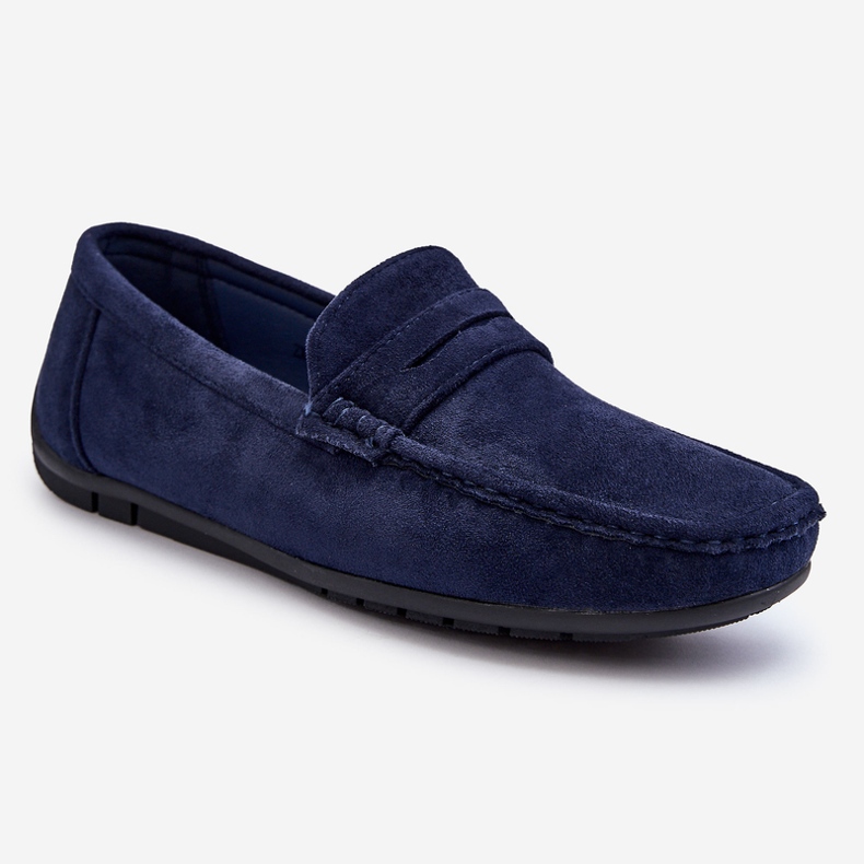 Men's Wesley Navy Suede Loafers blue 1 Men's Wesley Navy Suede Loafers blue 1