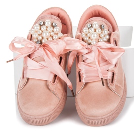 Sport Shoes With Pearls pink 1
