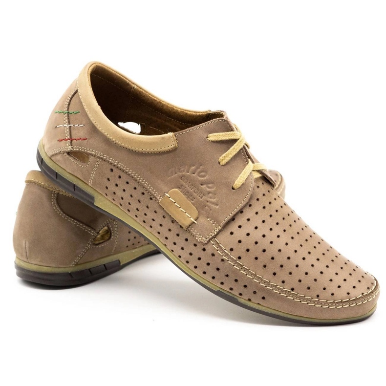 Mario Pala Men's openwork shoes 563 beige 3 Mario Pala Men's openwork shoes 563 beige 3