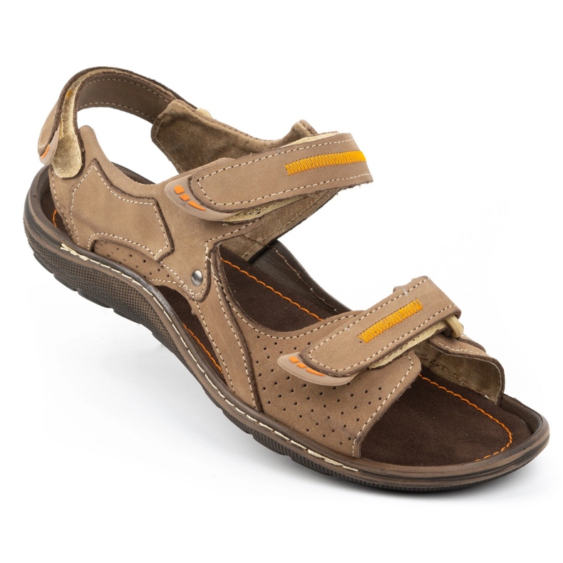 Olivier 323 brown men's sandals 1 Olivier 323 brown men's sandals 1