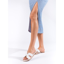 Shelovet classic flat sandals white 1