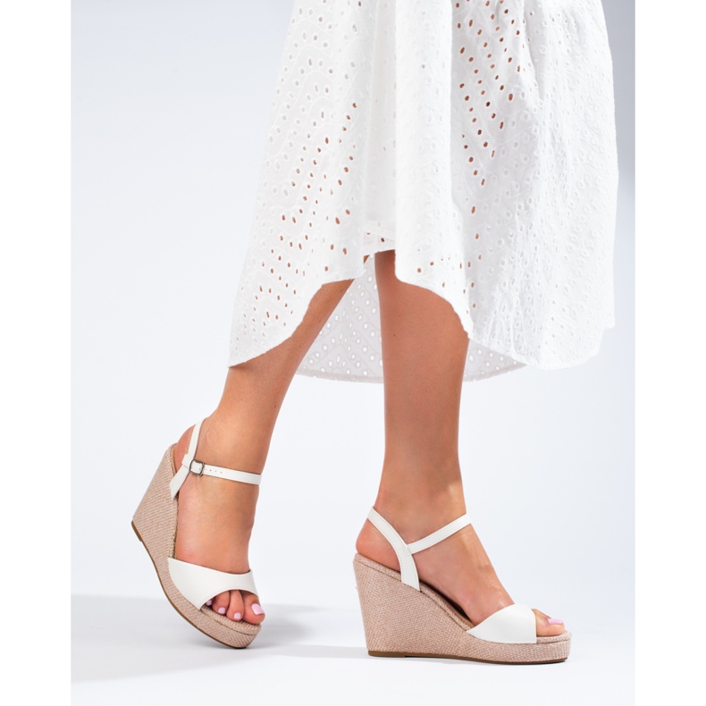 Espadrilles on a high wedge Shelovet white 1