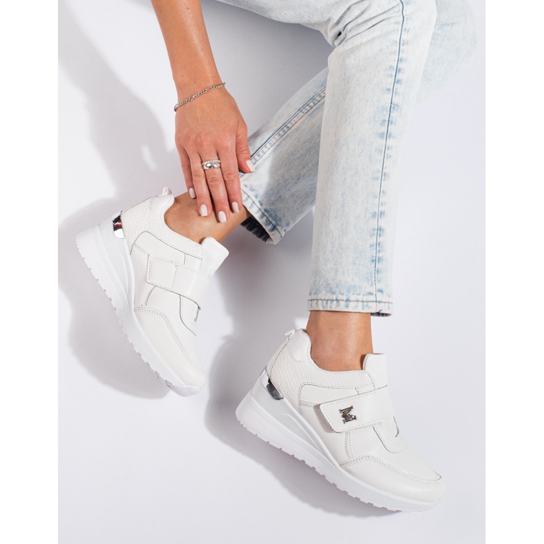 Shelovet wedge sneakers white 1 Shelovet wedge sneakers white 1