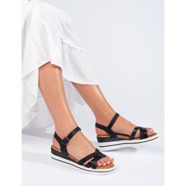 Black women's Shelovet wedge sandals 1 Black women's Shelovet wedge sandals 1