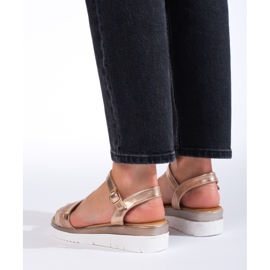 Women's platform sandals Shelovet gold golden 2