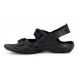 Olivier Black men's leather sandals 448 1