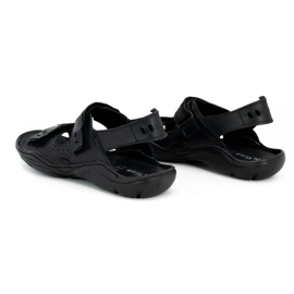 Olivier Black men's leather sandals 448 4